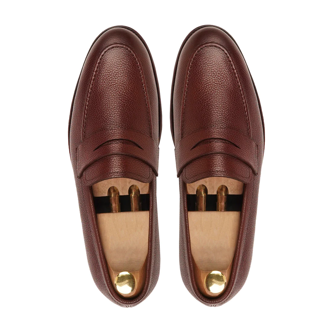 Men's Handmade Mild Leather Formal Shoes - Oxblood