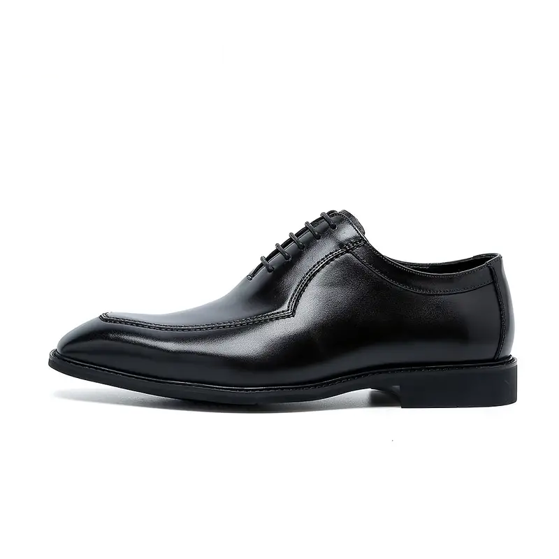 Men's Handmade Black Leather Elegant Pointed Toe Oxford Shoes
