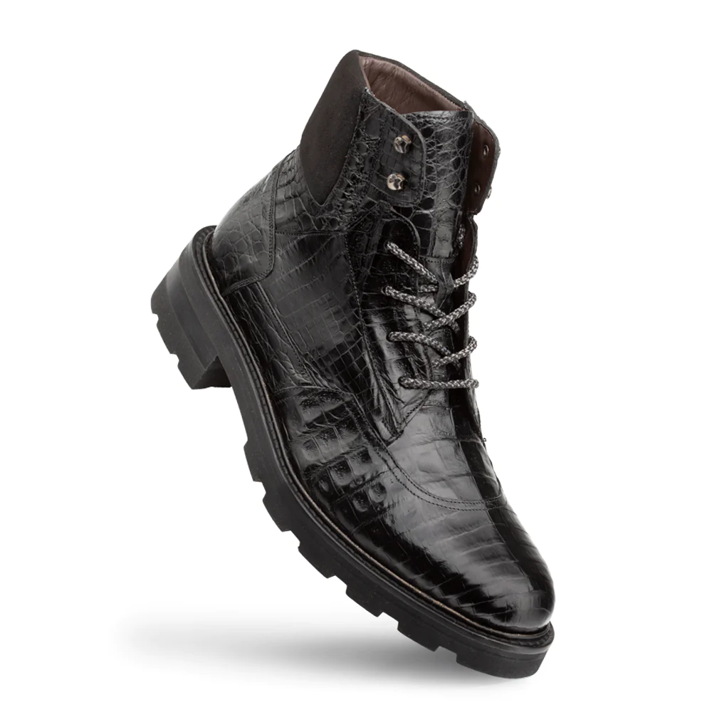 Handmade By JB Men's Crocodile Leather Derby Boots