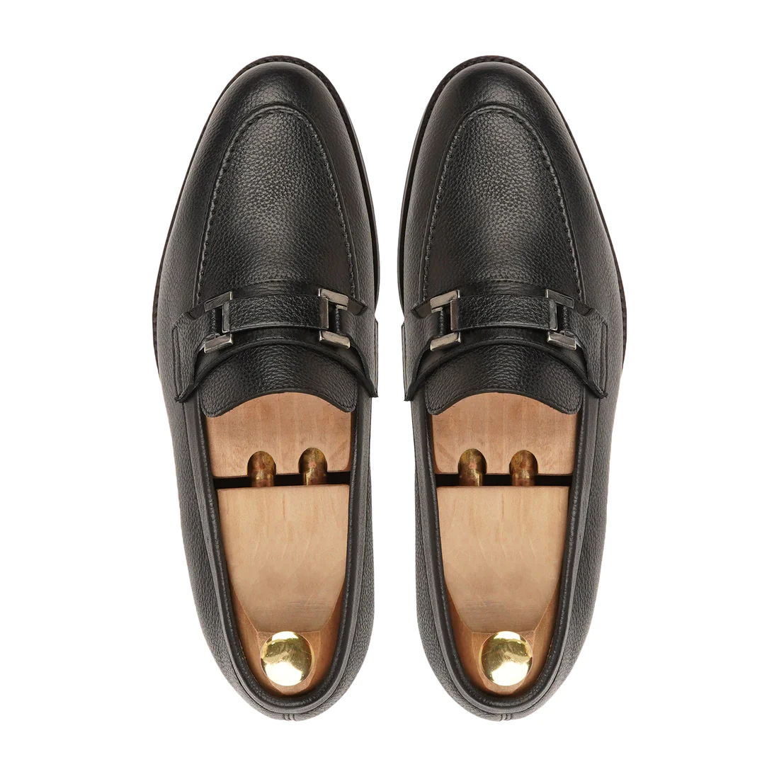 Men's Handmade Calf Leather Loafers - Black