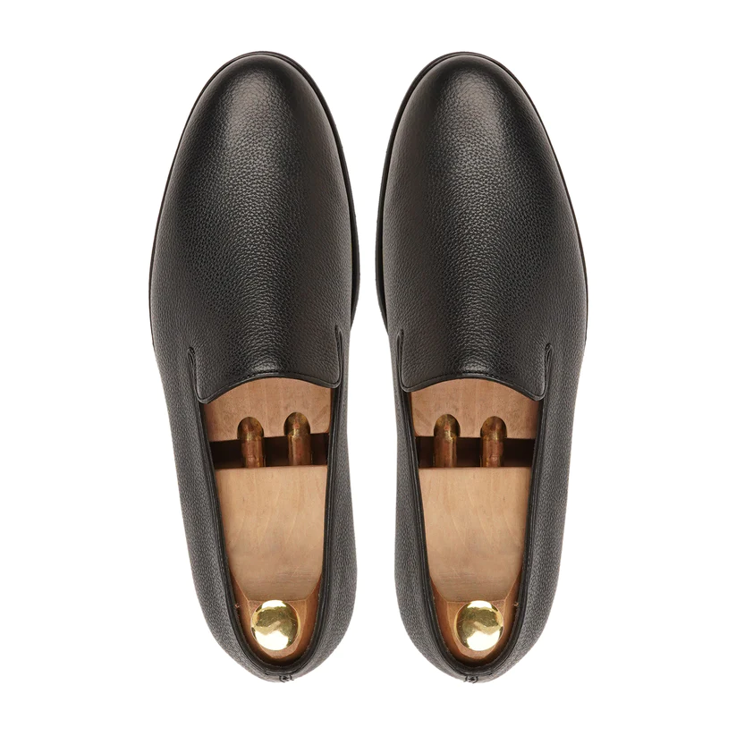 Men's Handmade Loafer Black Leather Formal Shoes