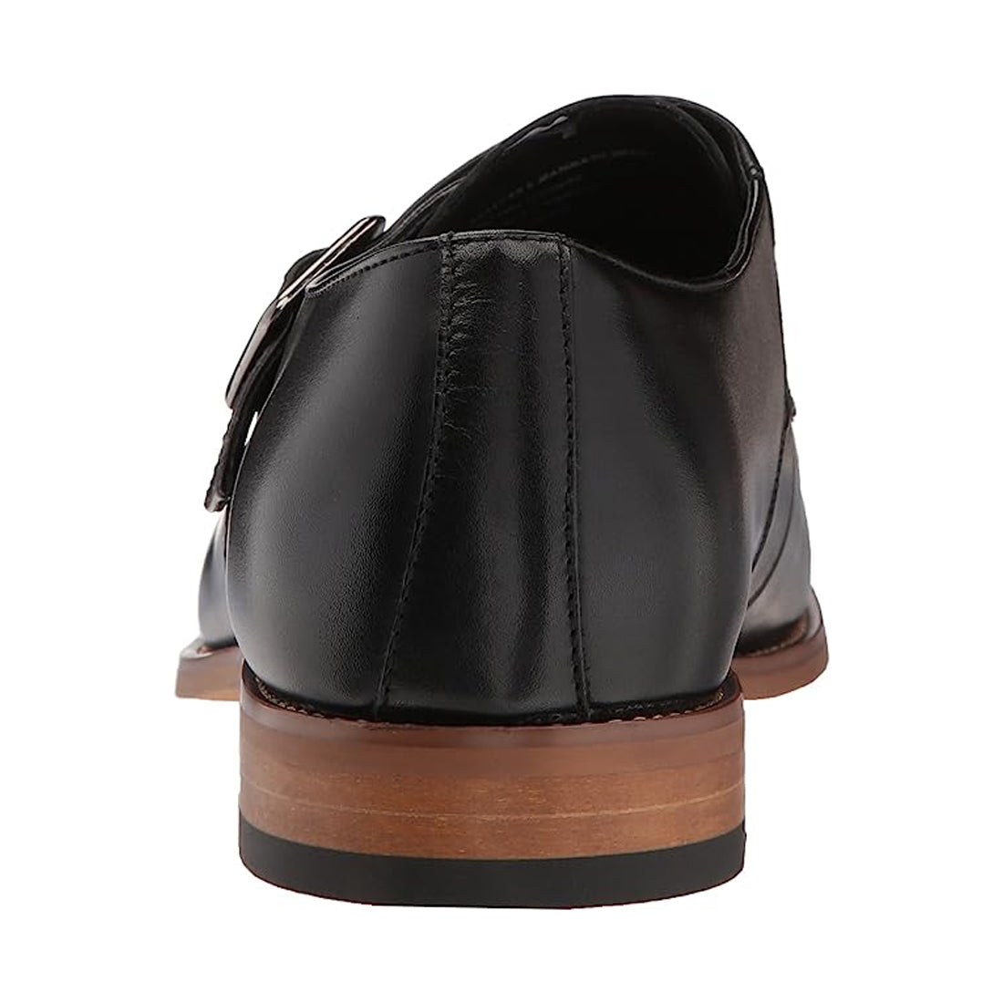 Men's Handmade Black Single Monk Leather Elegant Formal Shoes