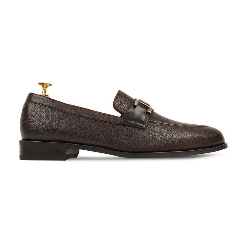Men's Handmade Calf Leather Loafers - Brown