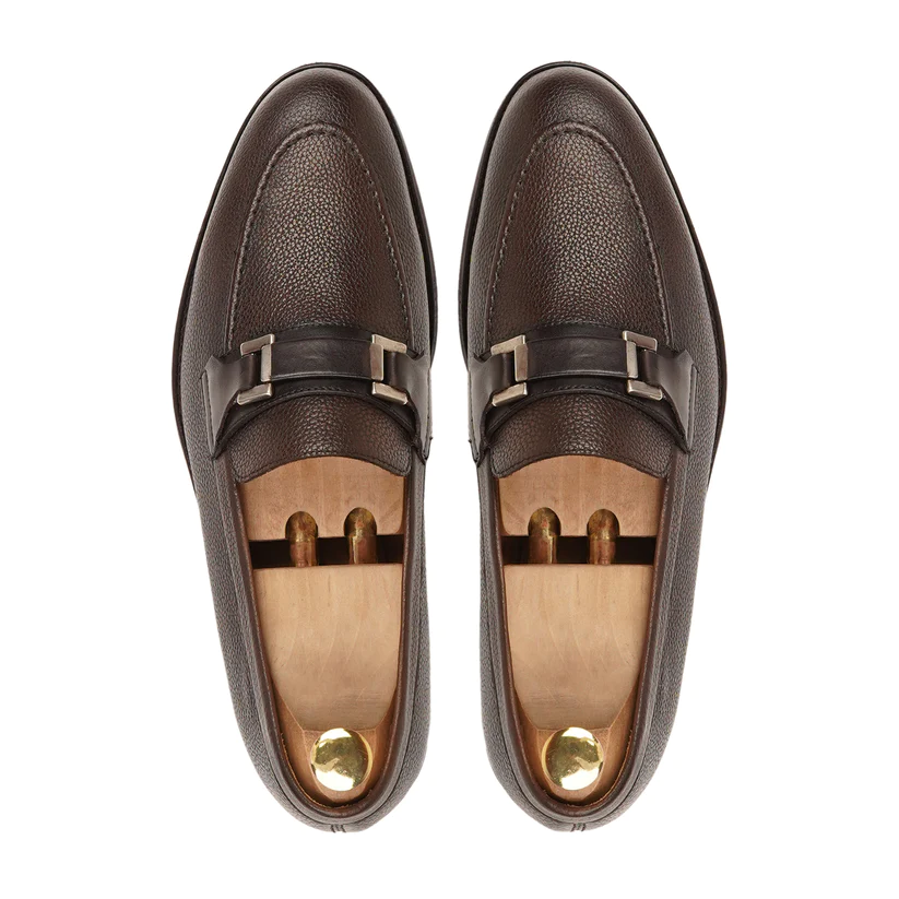 Men's Handmade Calf Leather Loafers - Brown