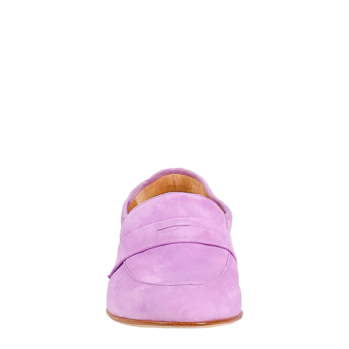 Women's Handmade Moccasin Lilac Suede Loafer