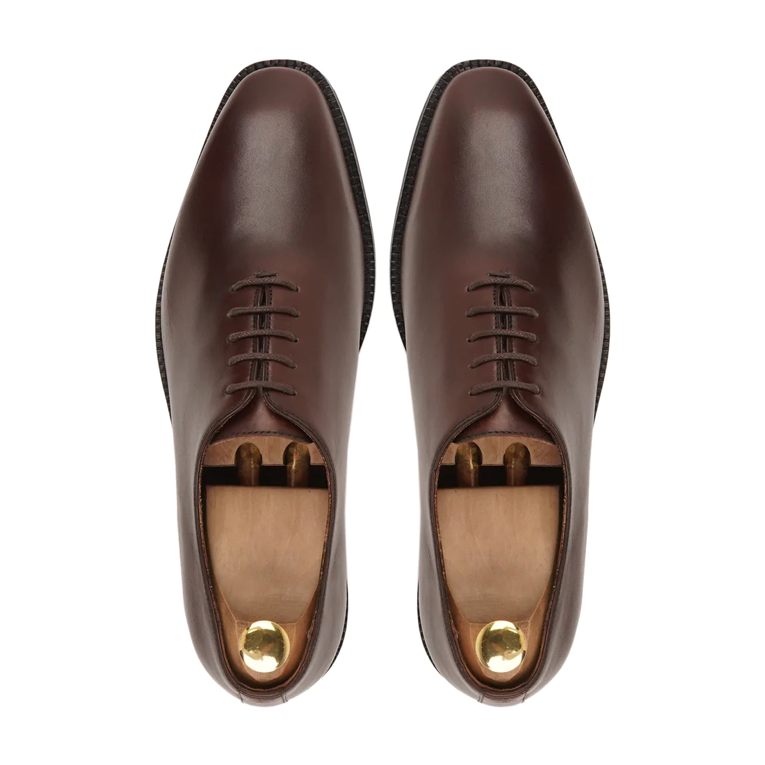 Men's Handmade Wholecut Brown Leather Lace Up Elegant Formal Shoes