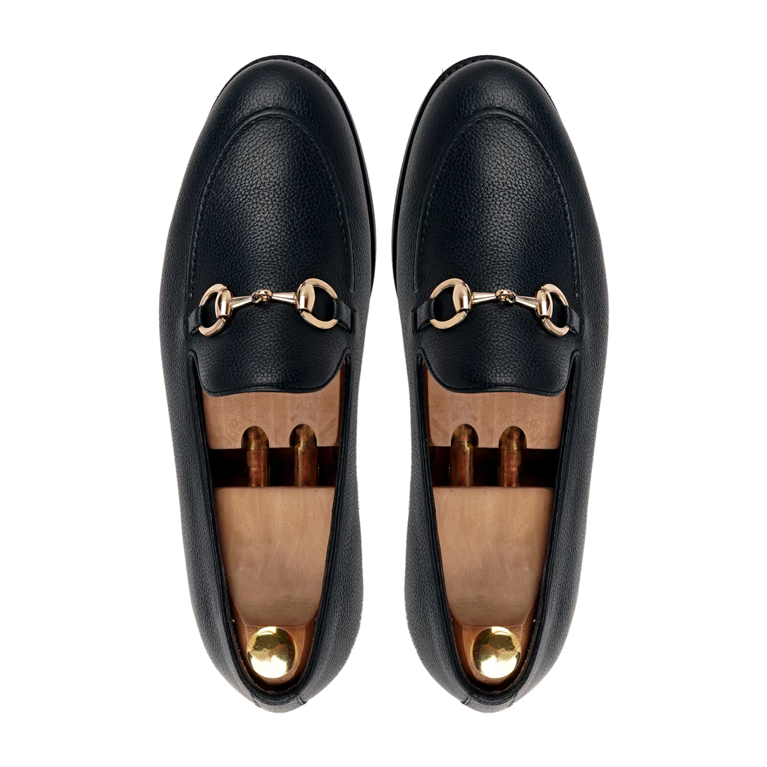 Men's Handmade Elegant Loafers Black Calf Leather