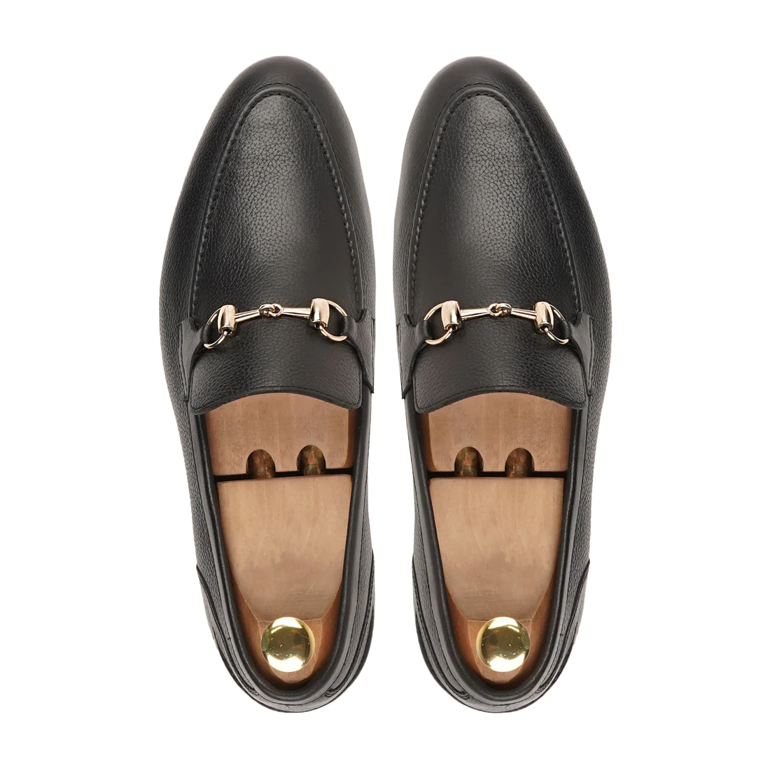 Men's Handmade Elegant Shoes Black Calf Leather Loafers