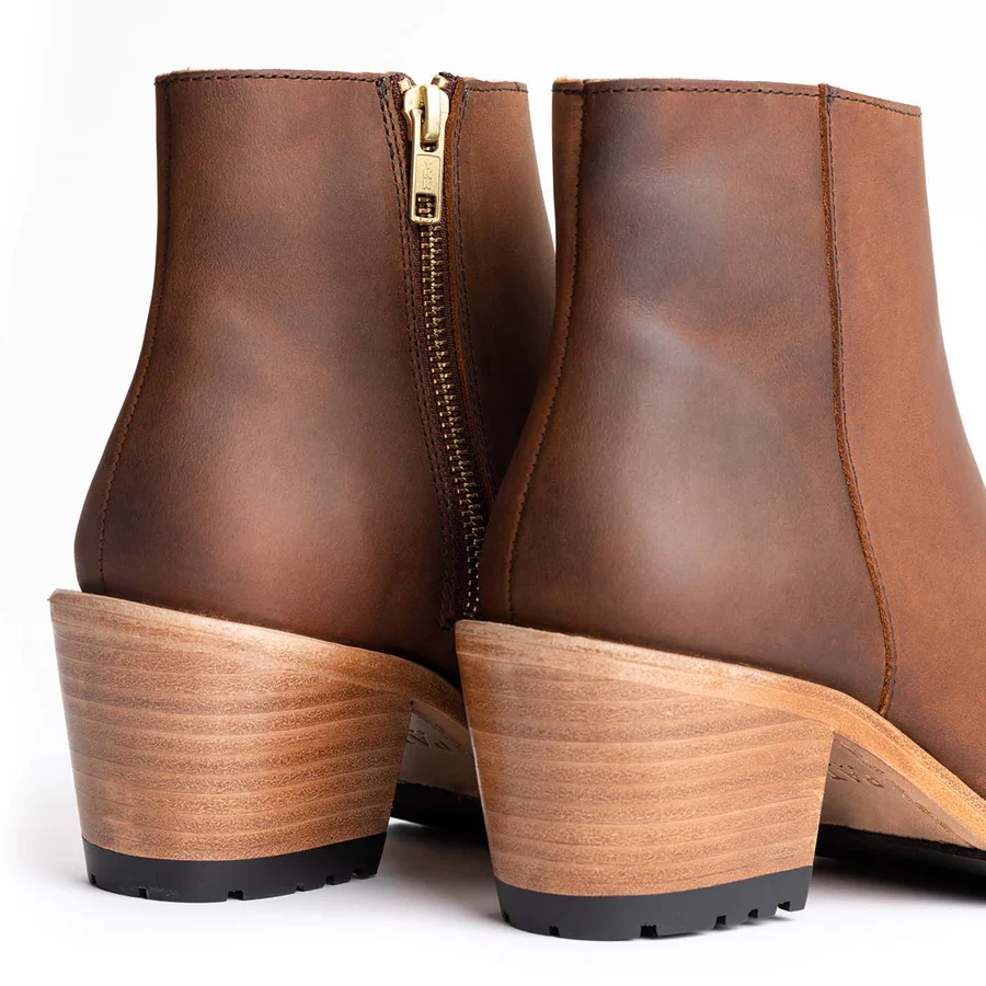 Women's Handmade Brown Leather Ankle Boots