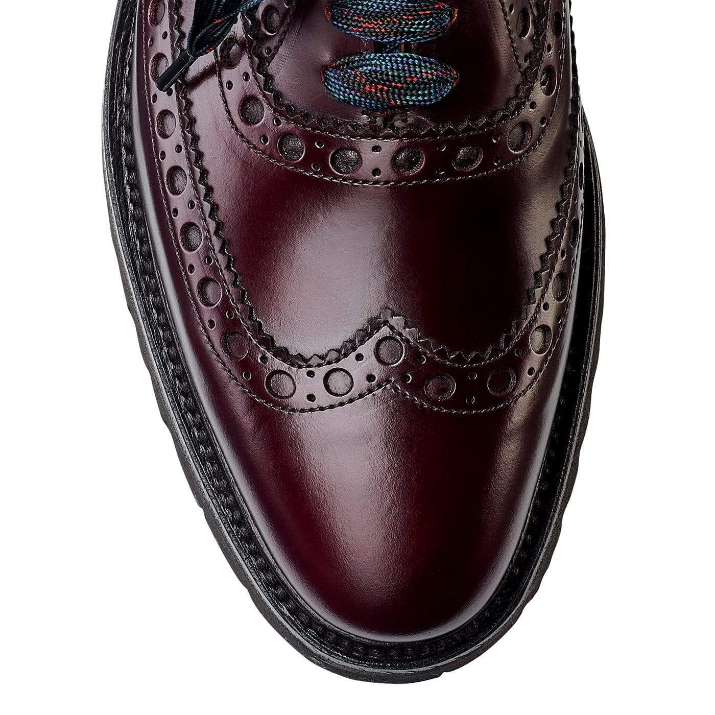 Women's Handmade Burgundy Leather Brogue Oxford Shoes