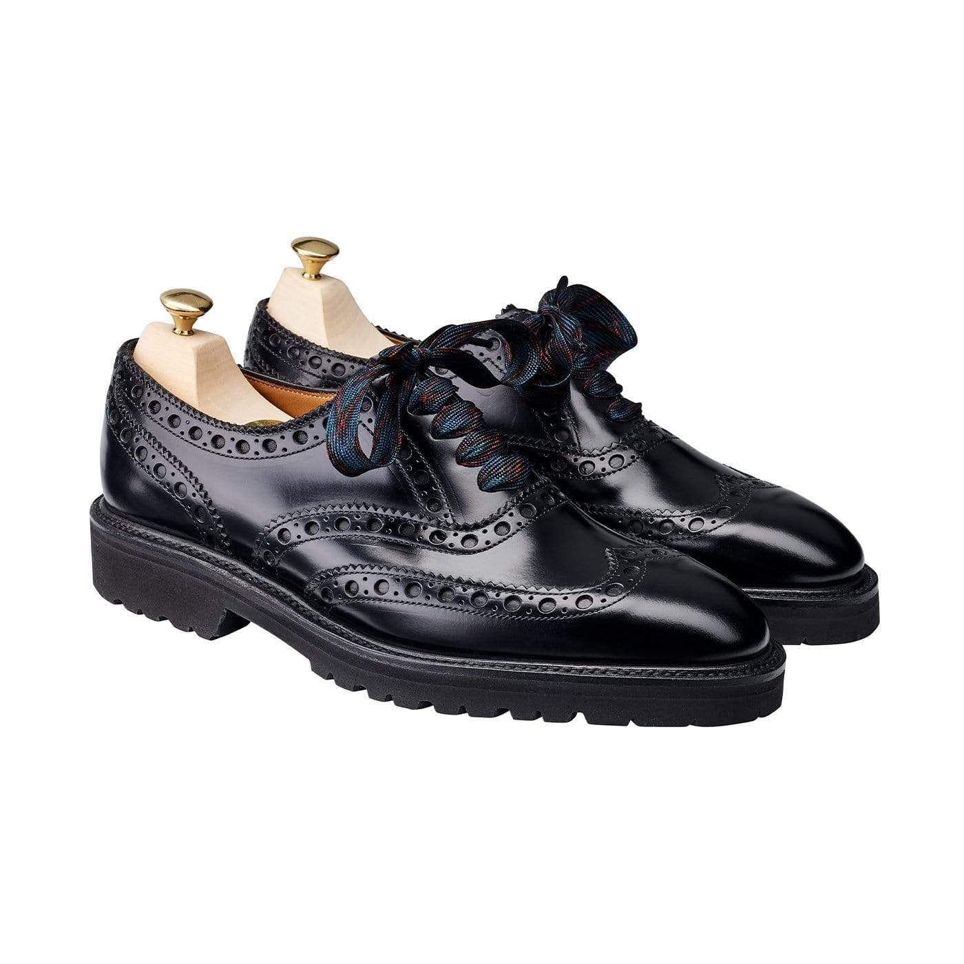 Women's Handmade Black Leather Brogue Oxford Shoes - Hand Made by JB