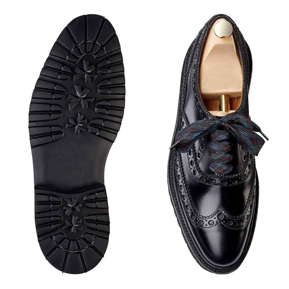 Women's Handmade Black Leather Brogue Oxford Shoes