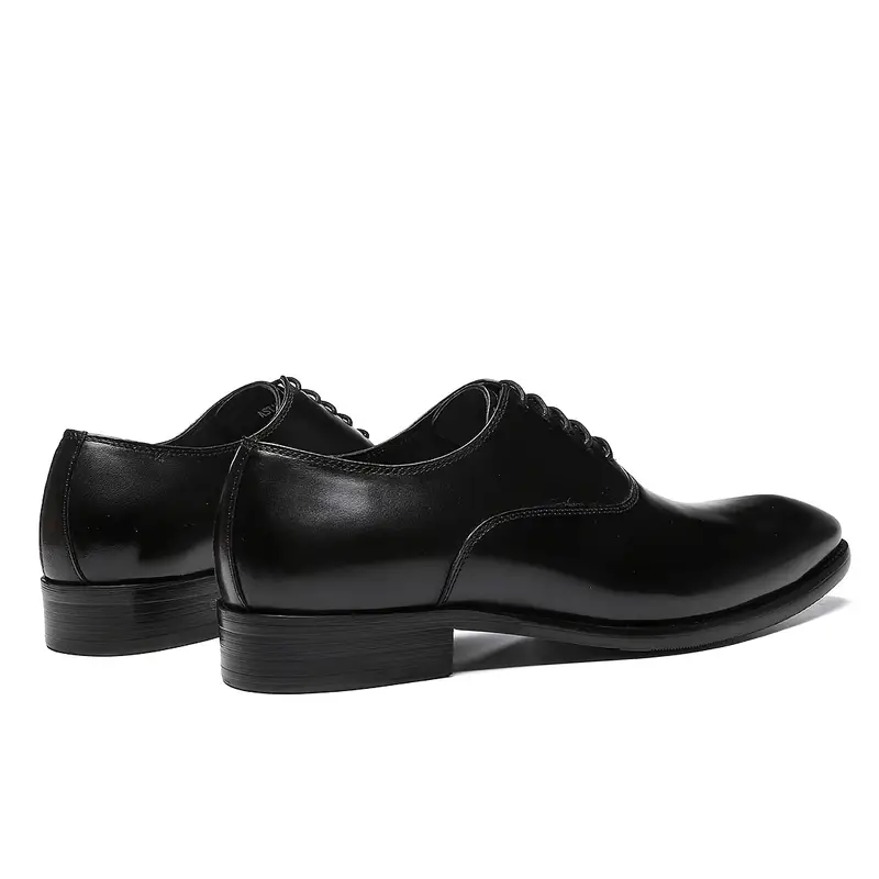 Men's Handmade Black Wing-tip Leather Elegant Pointed Toe Oxford Shoes