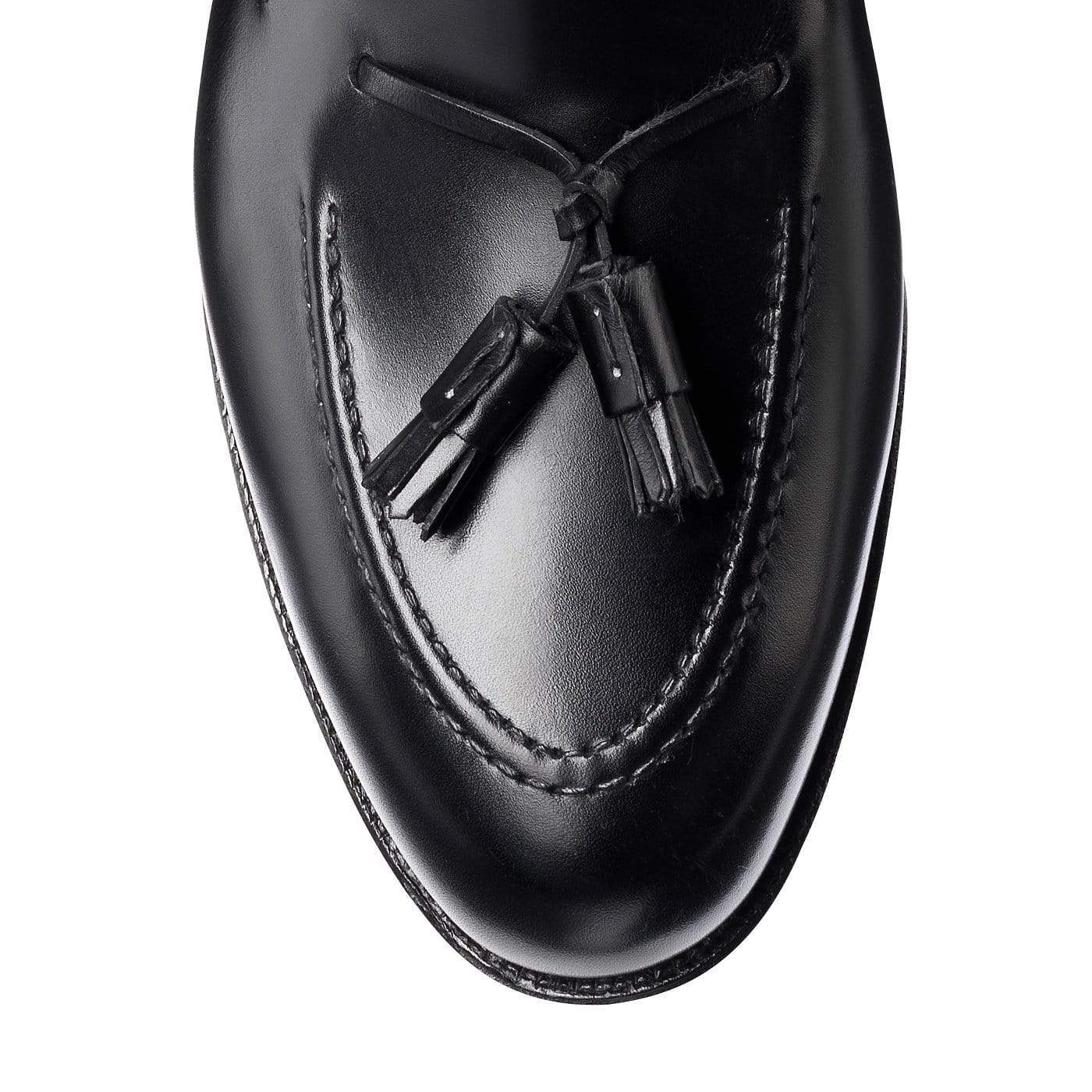 Men's Handmade Formal Shoes Tassels Black Calf Leather