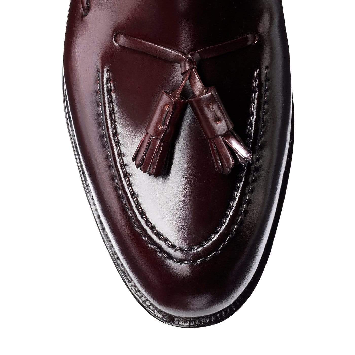 Men's Handmade Formal Shoes Tassels Burgundy Calf Leather