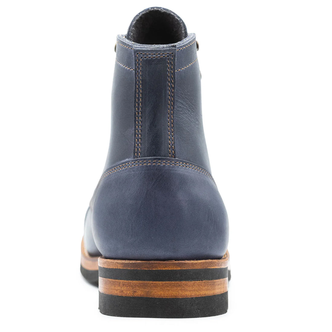 Men's Handmade Blue Leather Lace up Derby Boots