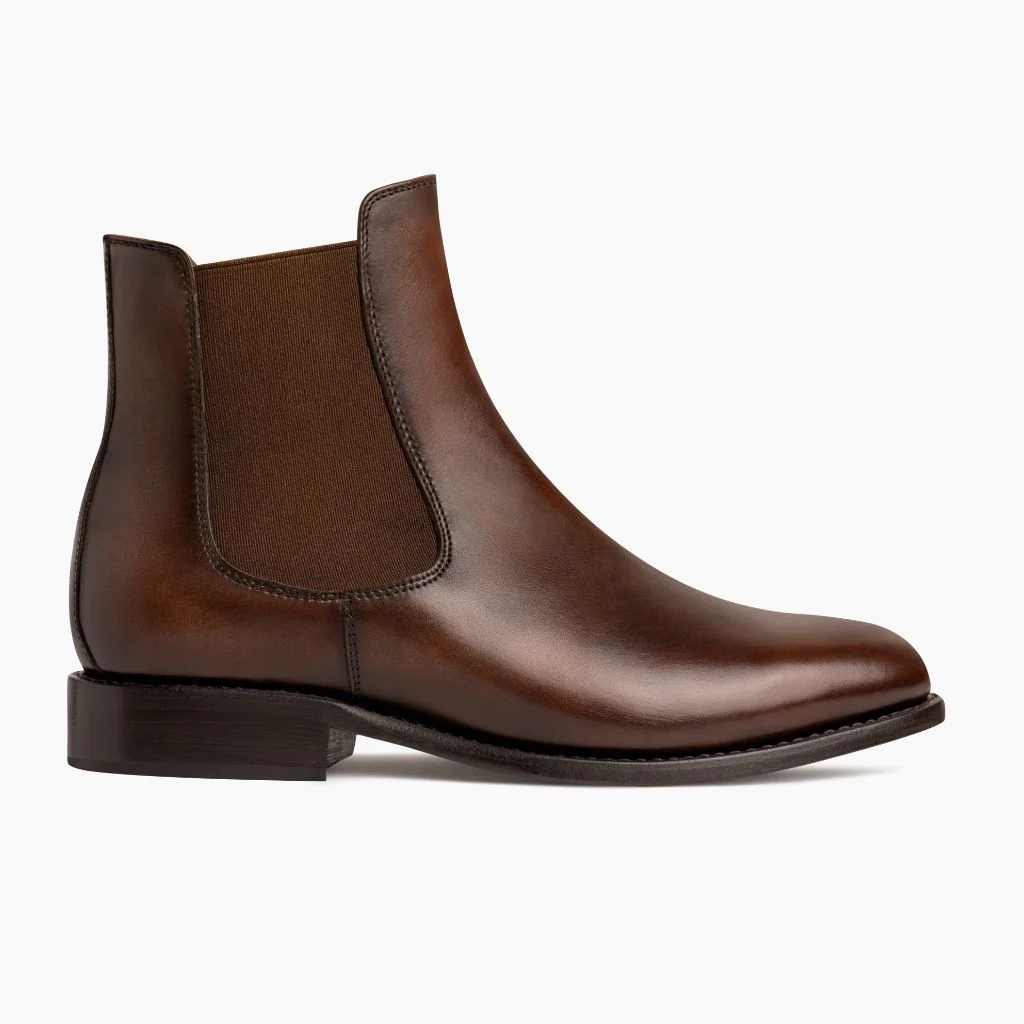 Men's Handmade Brown Leather Elegant Chelsea Boots
