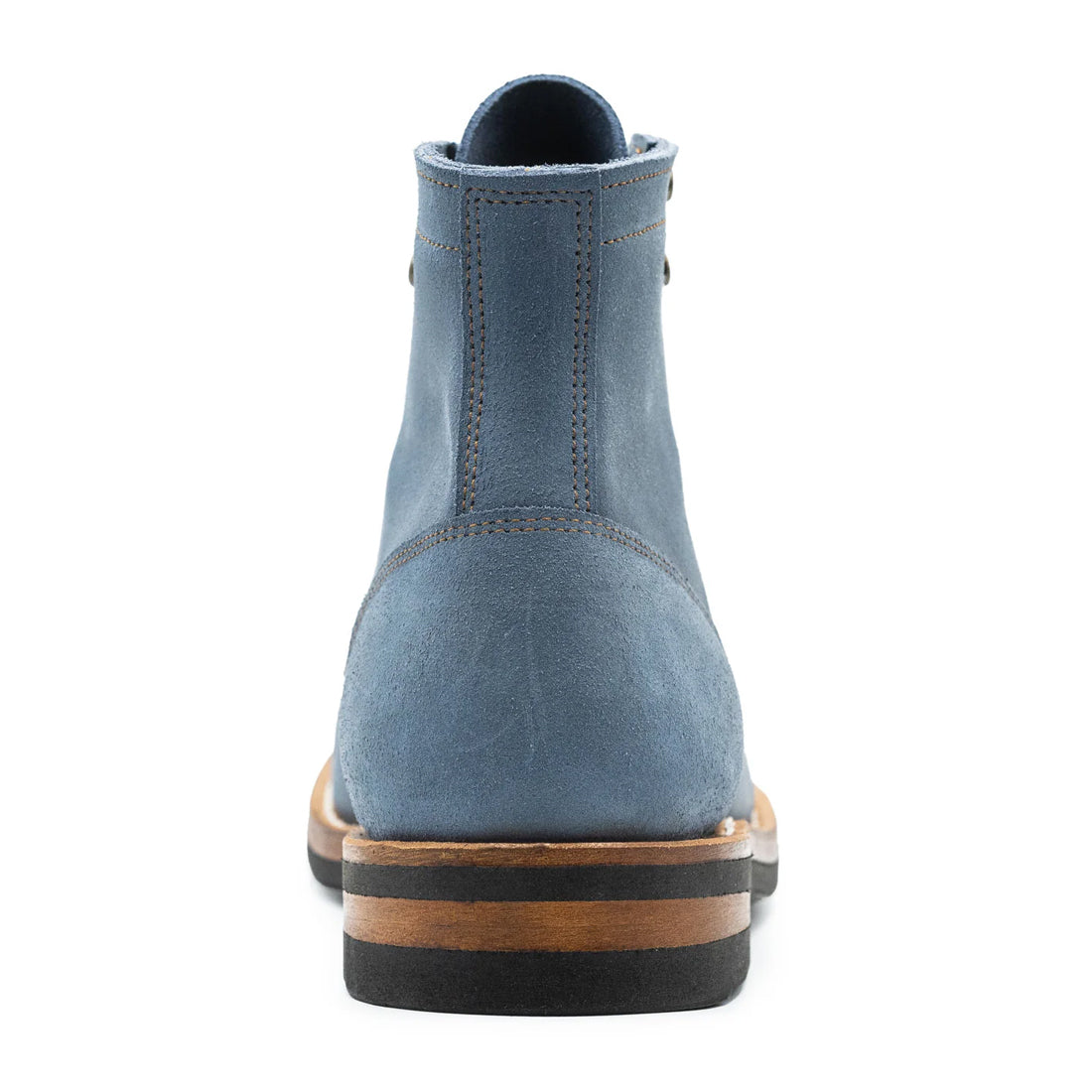 Men's Handmade Blue Leather Lace up Derby Boots