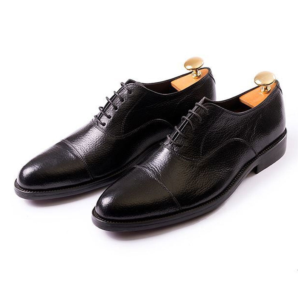Men's Handmade Oxford Elegant Shoes Black Leather