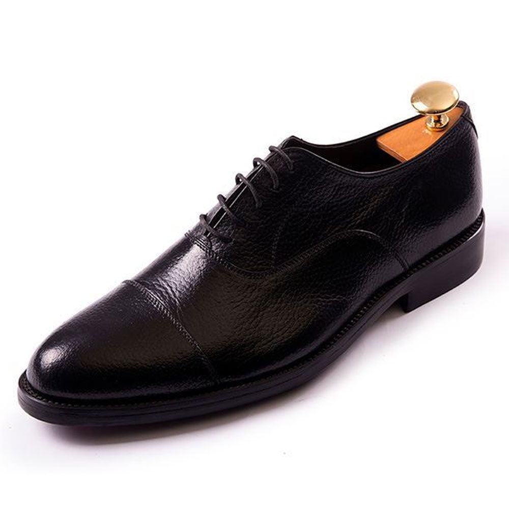 Men's Handmade Oxford Elegant Shoes Black Leather