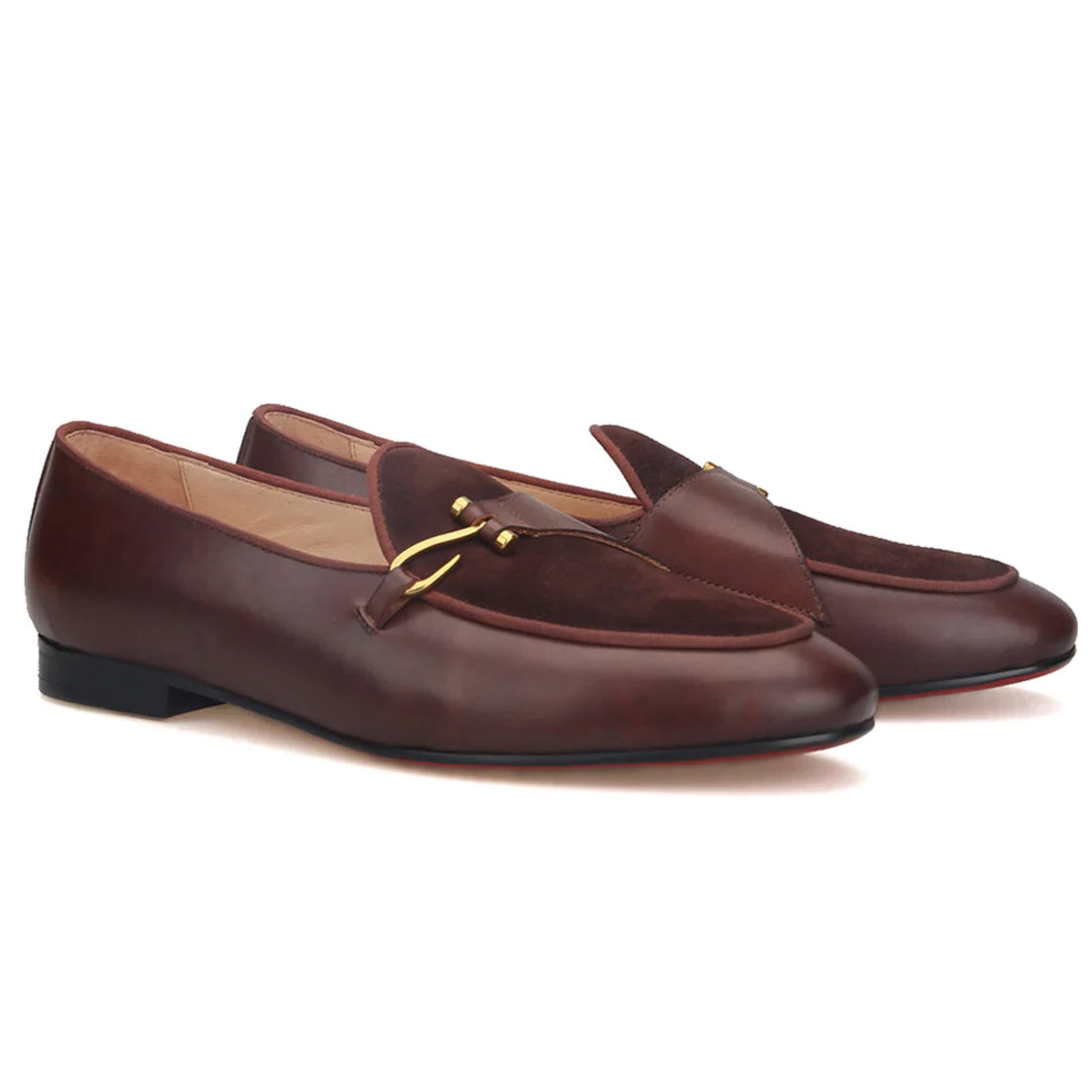 Handmade By JB Men's Suede Leather Loafers Shoes