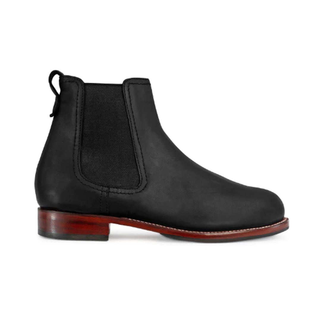Women's Handmade Black Leather Chelsea Boots